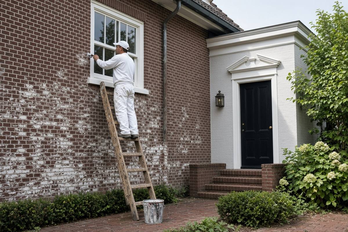 Wanneer een Schilder inschakelen? — Schilder aan het werk aan een gevel